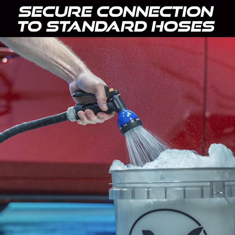 Viking Hose Nozzle, Garden Hose Nozzle with 8 Spray Patterns, Adjustable and Heavy Duty for Washing Car, Watering Plants, Washing Pets, and Home Use - Image 5